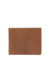 PRIMROSE Men's Classic Bifold Leather Wallet, Tan Brown, Slim Design